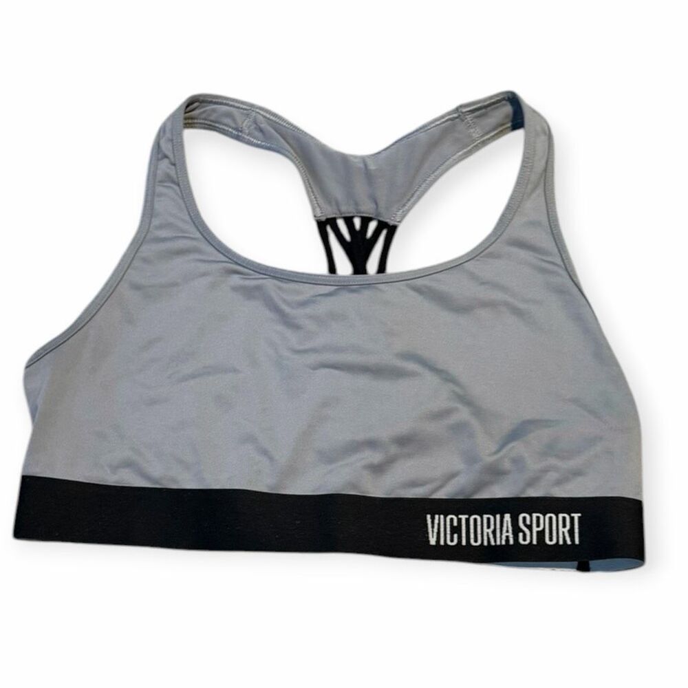 VICTORIA’S SECRET SPORT Women’s Gray Racerback Sports Bra Size Large